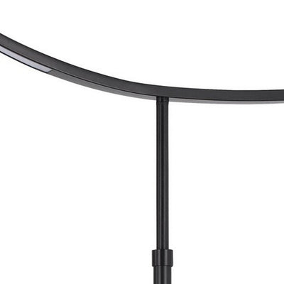 BENZARA 74 Inch Adjustable Floor Lamp, LED Light, Inverted Metal Base, Dark Bronze - BM280519