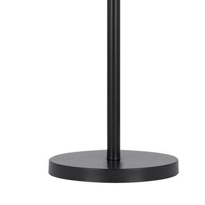 BENZARA 74 Inch Adjustable Floor Lamp, LED Light, Inverted Metal Base, Dark Bronze - BM280519