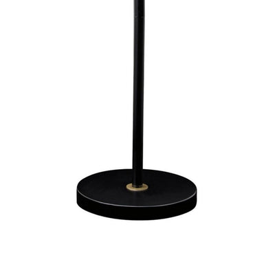 BENZARA 58 Inch Classic Metal Floor Lamp, Adjustable Shade Height, Gold, Black - BM283118