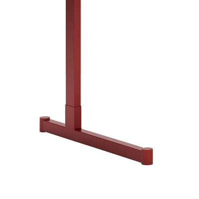 BENZARA Aria 63 Inch Modern Home Office Desk, Monitor Stand, Metal, Black, Red - BM283124