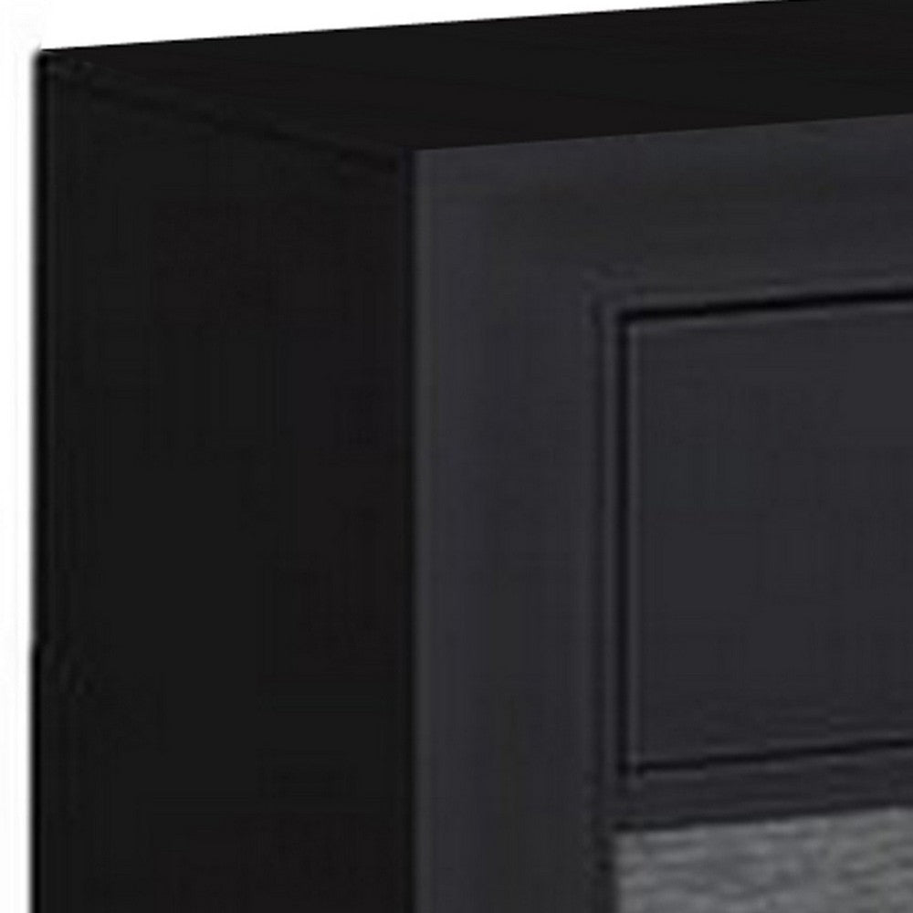 BENZARA Rue 25 Inch 2 Drawer Wood Nightstand, Wirebrush Finish, Charcoal Gray - BM283172