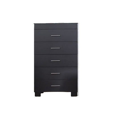 BENZARA Vin 48 Inch Modern Minimal Tall Chest Dresser, 5 Drawers, Charcoal Gray - BM283228