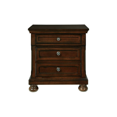 BENZARA Ayla 30 Inch Classic Nightstand, Wood Frame, 2 Drawers, Hand Finished Brown - BM283337