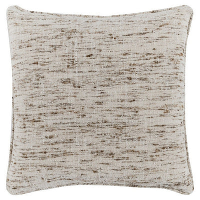 BENZARA 22 x 22 Accent Throw Pillow, Down Insert, Handwoven Textured Design, Beige - BM283488