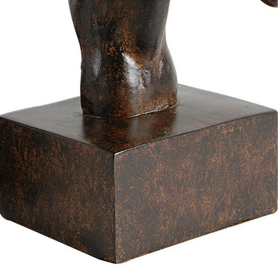 BENZARA Ari Set of 2 Bookends, Elegant Realistic Horse Bust FIgurines, Dark Brown - BM284985