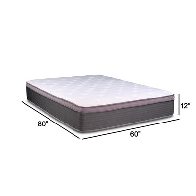 BENZARA Cari 12 Inch Hybrid Queen Size Mattress, Cool Gel Memory Foam, Pocket Coil - BM286347