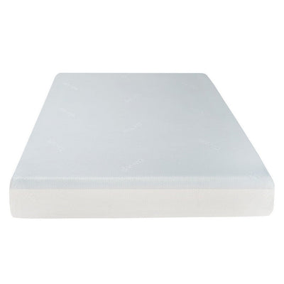 BENZARA Que 6 Inch Twin Size Memory Foam Mattress, Gel Infused, Fabric Upholstery - BM286439