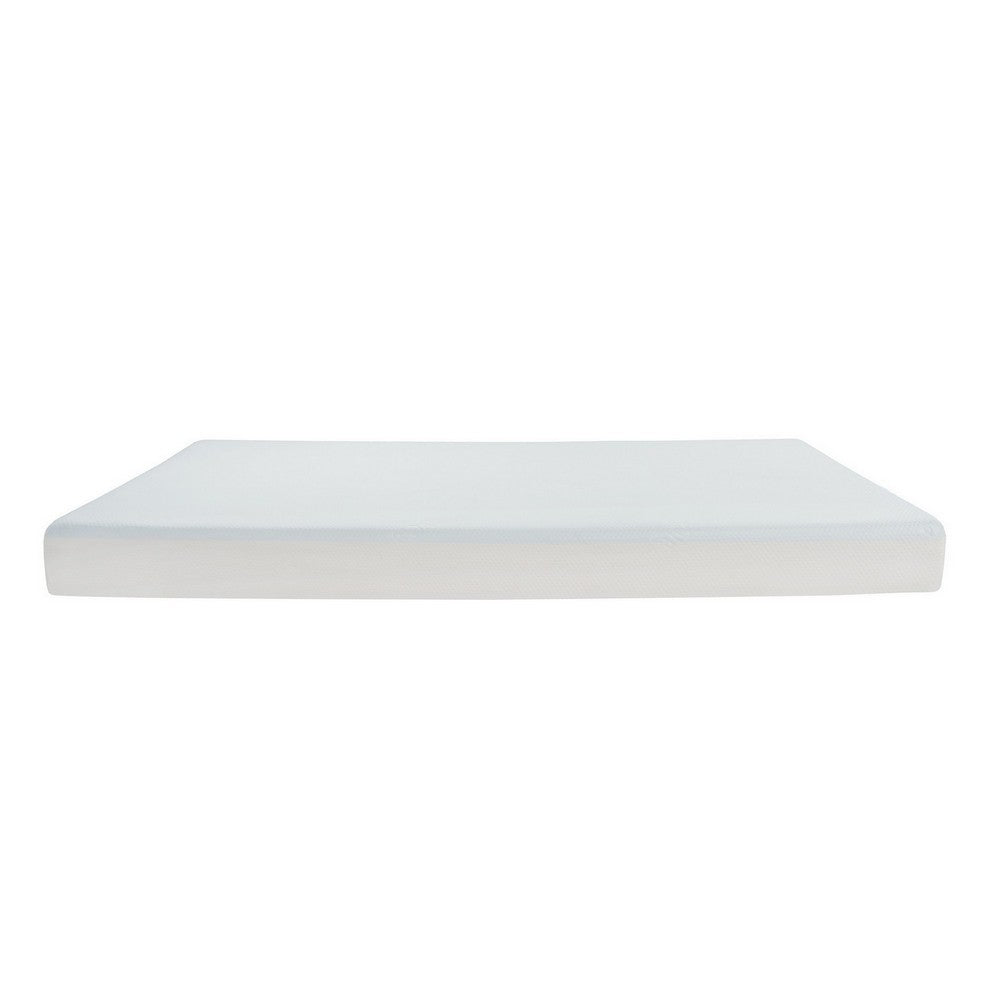 BENZARA Que 6 Inch Twin Size Memory Foam Mattress, Gel Infused, Fabric Upholstery - BM286439