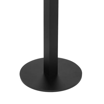 BENZARA Keli 43 Inch Outdoor Bar Table, Black Aluminum Frame, Foldable Design - BM287740