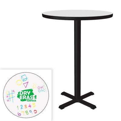 Correll Inc® All Bar Stool/Standing Height Café & Breakroom Table - Dry Erase Markerboard