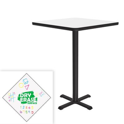 Correll Inc® All Bar Stool/Standing Height Café & Breakroom Table - Dry Erase Markerboard