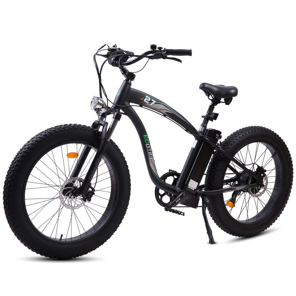 UL Certified-Ecotric Hammer Electric Fat Tire Beach Snow Bike-Matt Black for Canada