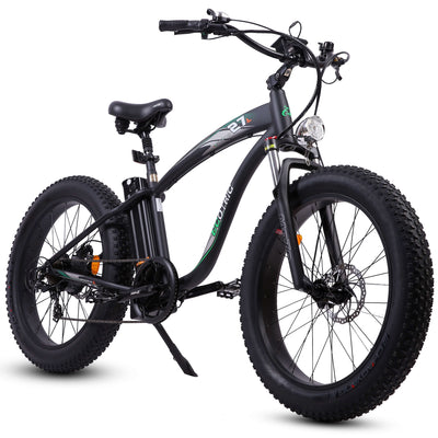 UL Certified-Ecotric Hammer Electric Fat Tire Beach Snow Bike-Matt Black