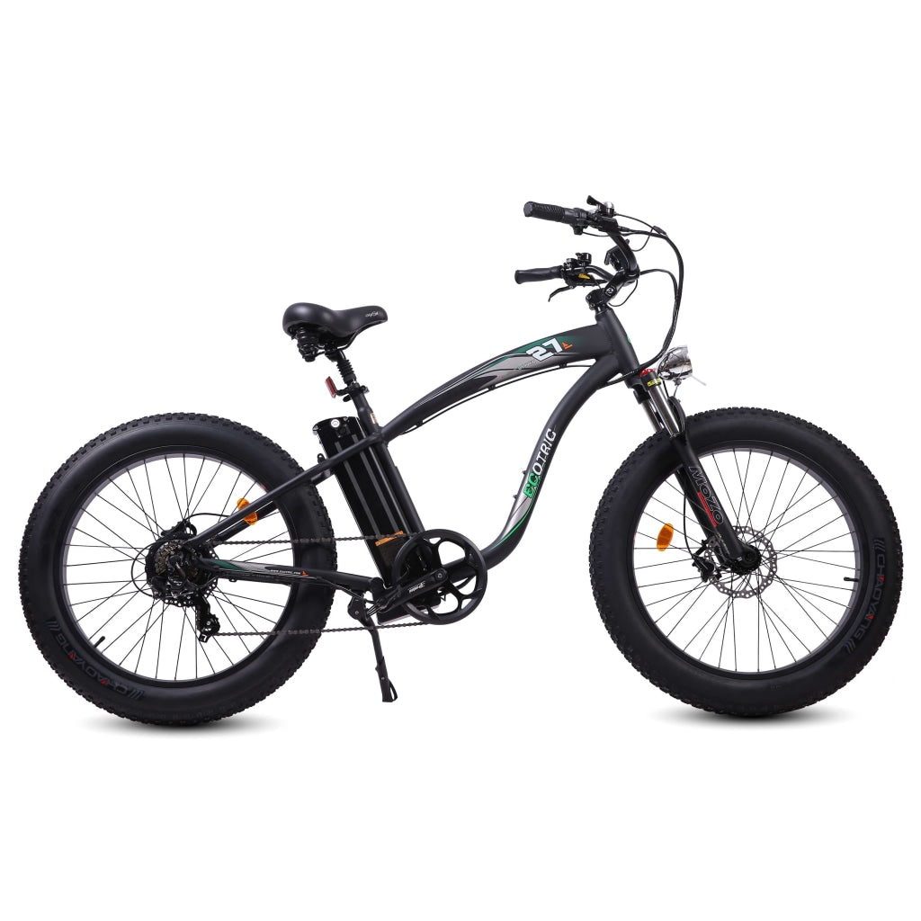 UL Certified-Ecotric Hammer Electric Fat Tire Beach Snow Bike-Matt Black for Canada