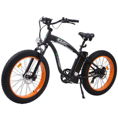 UL Certified-Ecotric Hammer Electric Fat Tire Beach Snow Bike - Orange for Canada