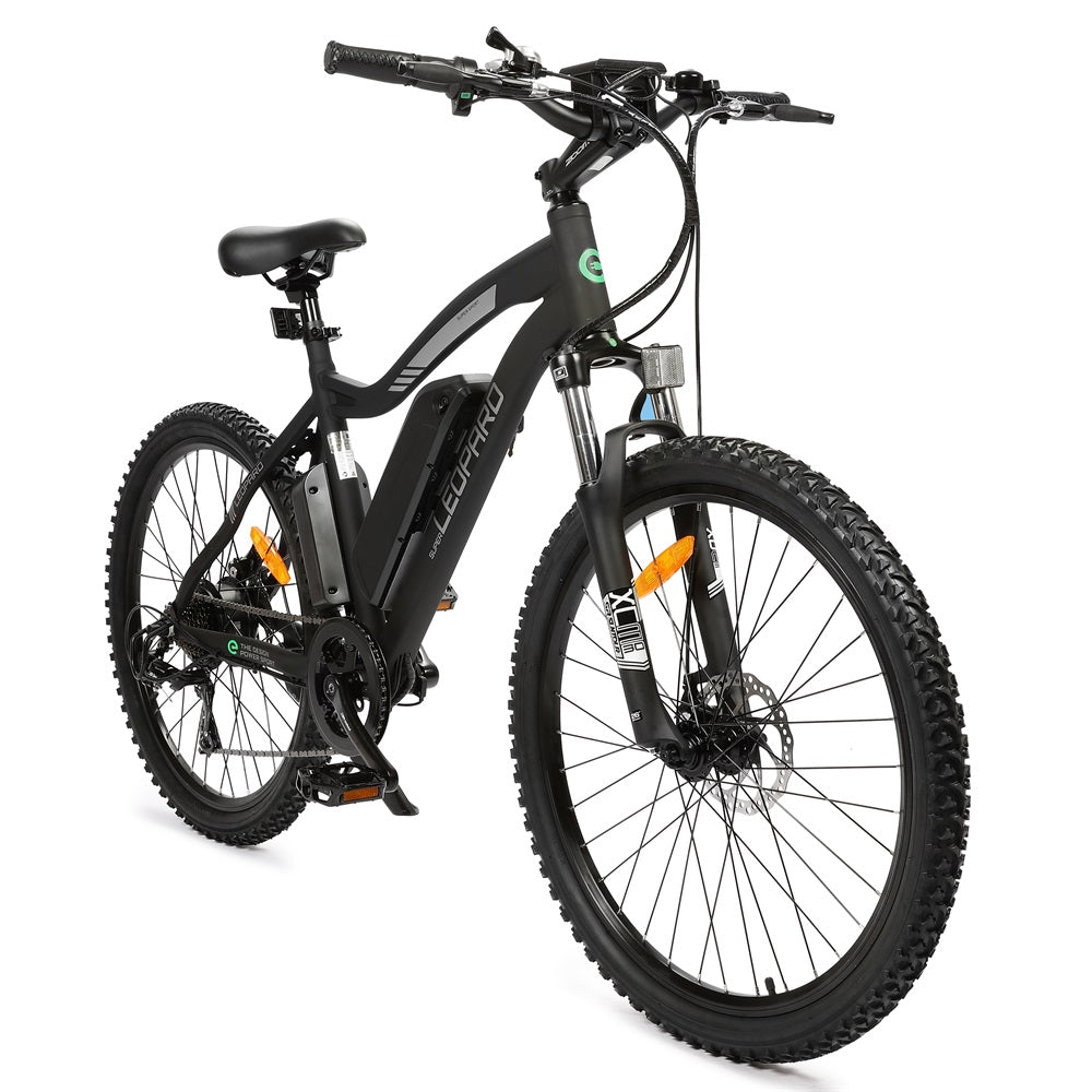 UL Certified-Ecotric Leopard Electric Mountain Bike - Matt Black