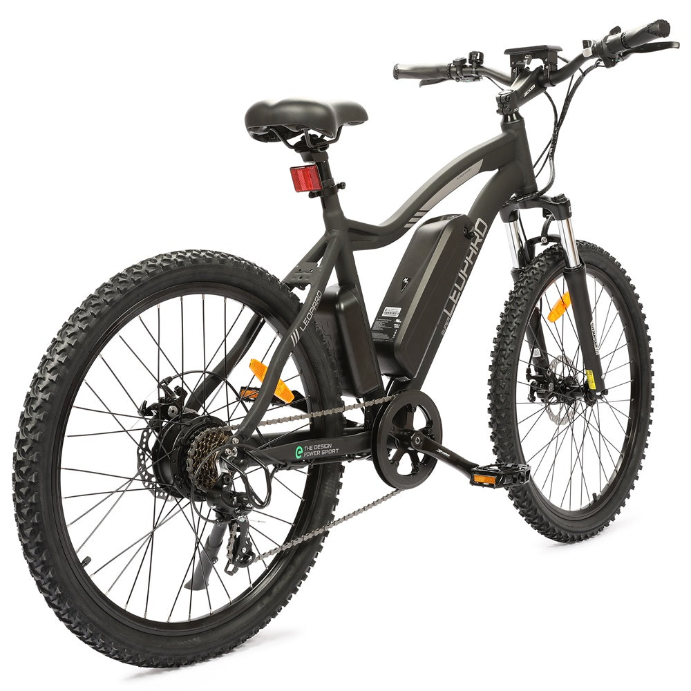 UL Certified-Ecotric Leopard Electric Mountain Bike - Matt Black