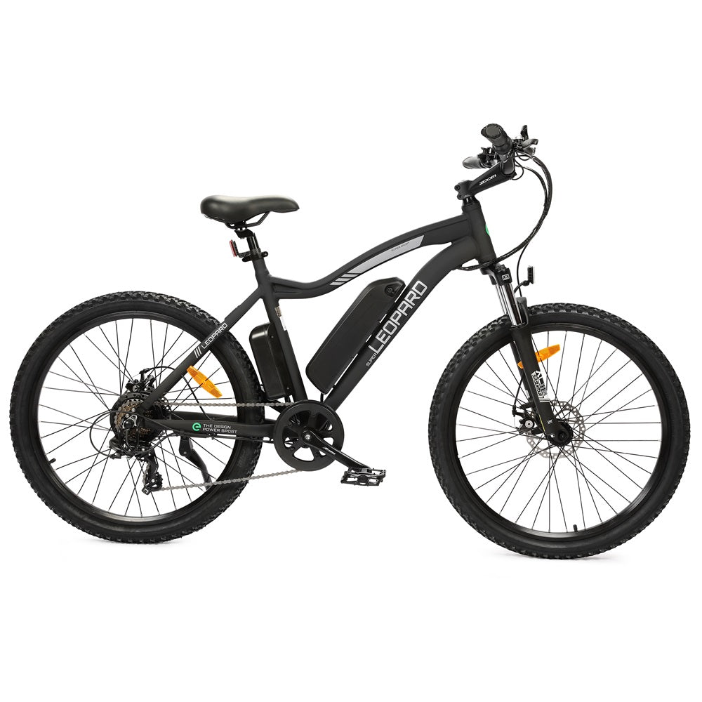 UL Certified-Ecotric Leopard Electric Mountain Bike - Matt Black