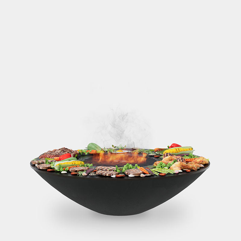 Arteflame Classic 40" Black Label - Fire Bowl with Cooktop