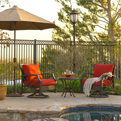 Kinger Home Serenity Rattan Wicker Swivel Chair | Cozy & Stylish Outdoor Retreat