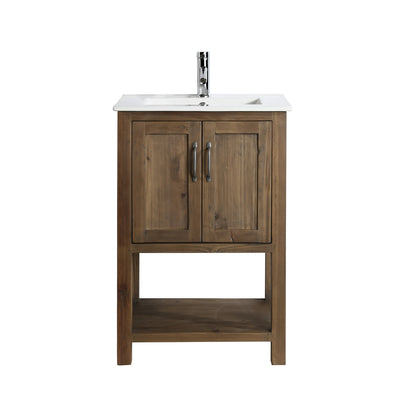 Design Element Austin 24" Single Sink Vanity - Walnut DEC4006-S