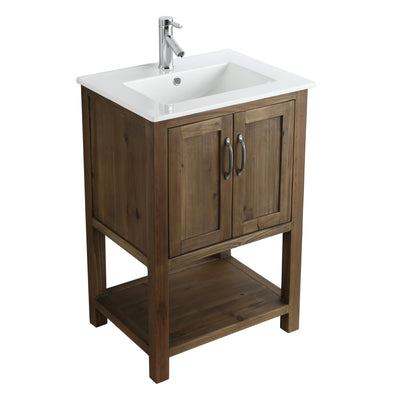 Design Element Austin 24" Single Sink Vanity - Walnut DEC4006-S