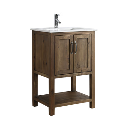 Design Element Austin 24" Single Sink Vanity - Walnut DEC4006-S