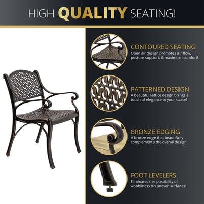 Kinger Home Harmon 2-Piece Outdoor Dining Chair Set | Stylish & Durable Design