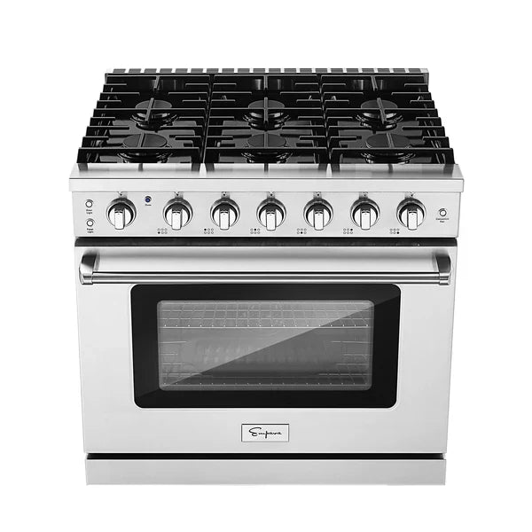 Empava 36 in. Pro-Style Slide-in Single Oven Gas Range 36GR11 EMPV-36GR11