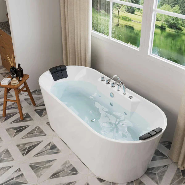 Empava 67 in. Whirlpool Acrylic Freestanding Bathtub - EMPV-67AIS01