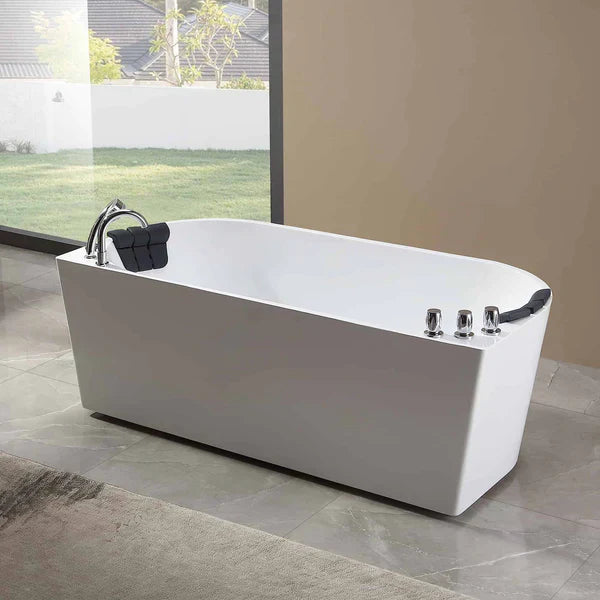 Empava 67 in. Whirlpool Freestanding Acrylic Bathtub - EMPV-67AIS07