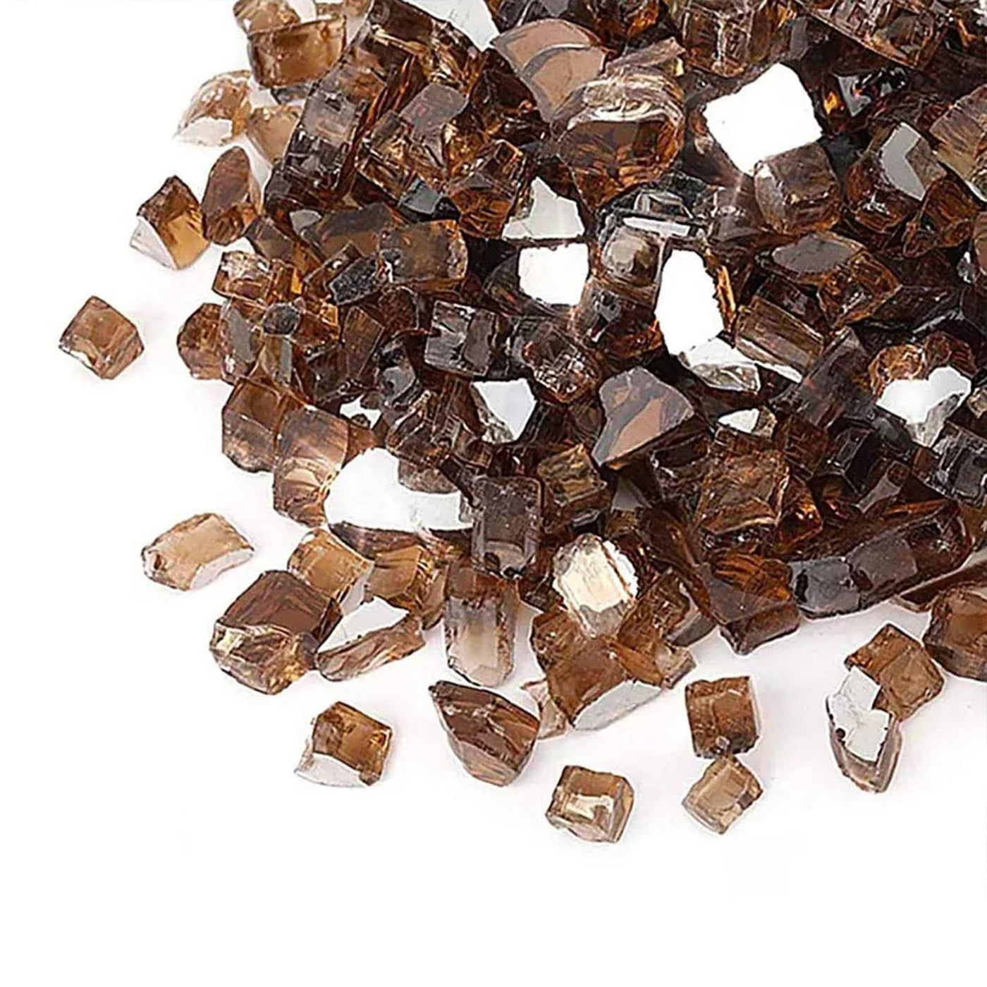 Kinger Home Crushed Fire Glass 10 LBS | 1.5" Pieces for Fire Pits