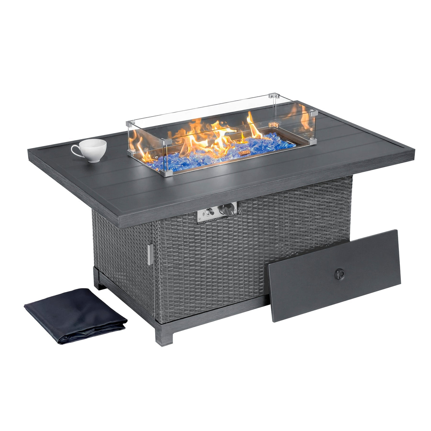 Kinger Home Novi 52" Propane Fire Pit Table | Versatile & CSA Certified