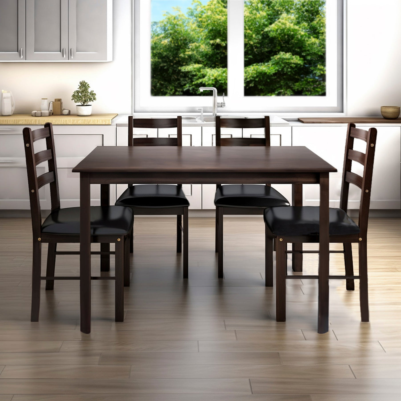 Kinger Home Jordan 5-Piece Indoor Dining Set | Compact & Stylish for Small Spaces