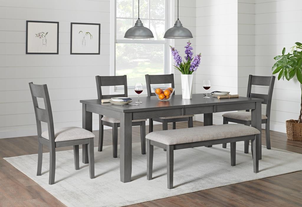 Kinger Home Arc 6-Piece Indoor Dining Table Set – Durable Birch & Rubberwood