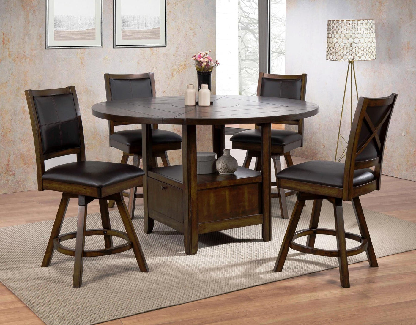 Kinger Home Nashville 5-Piece Counter Height Set | Contemporary Style & Functionality