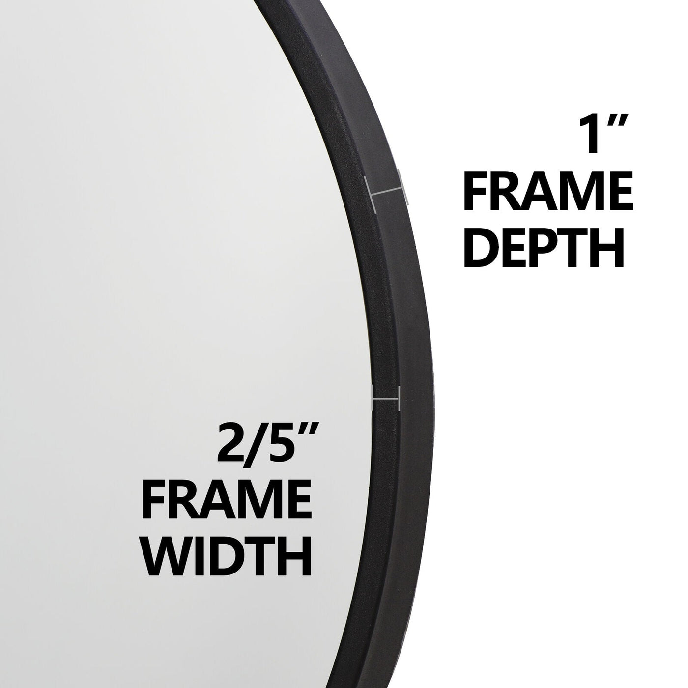 Design Element Vera Oval Vanity Mirror Metal Frame 24" W X 32" H MIR-2432-OV