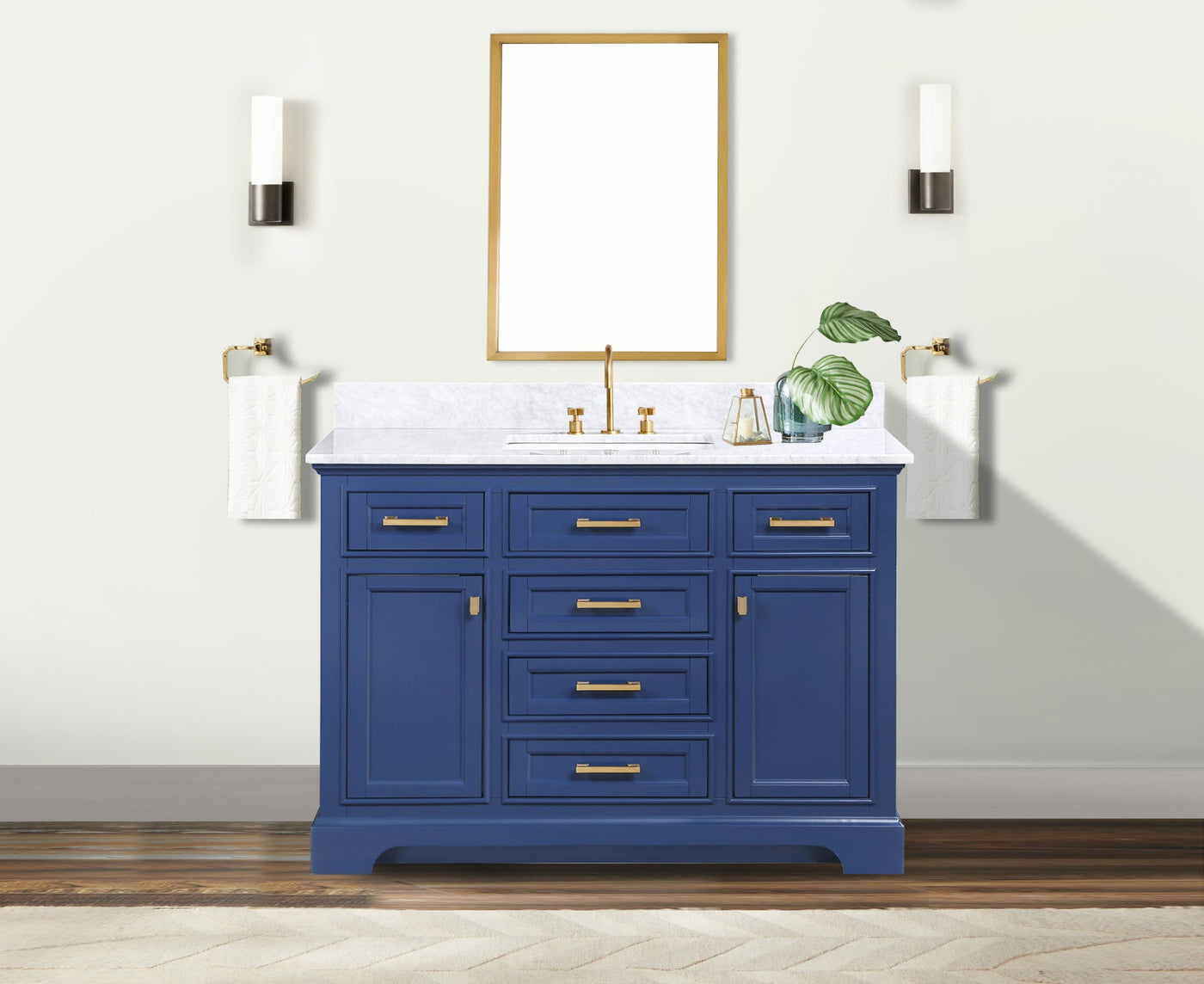 Design Element Milano 48" Single Sink Vanity - Blue ML-48-BLU