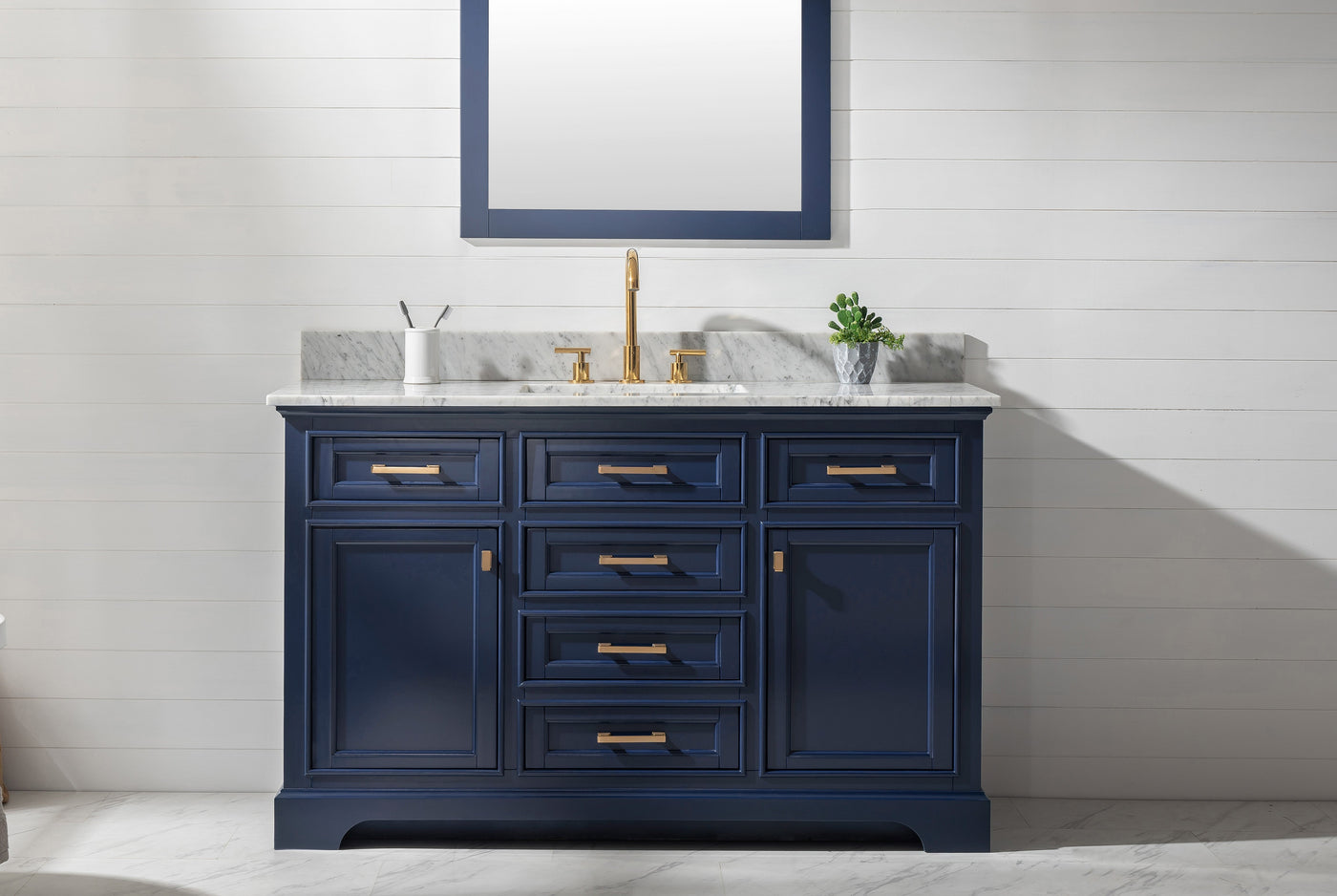 Design Element Milano 54" Single Sink Vanity - Blue ML-54-BLU