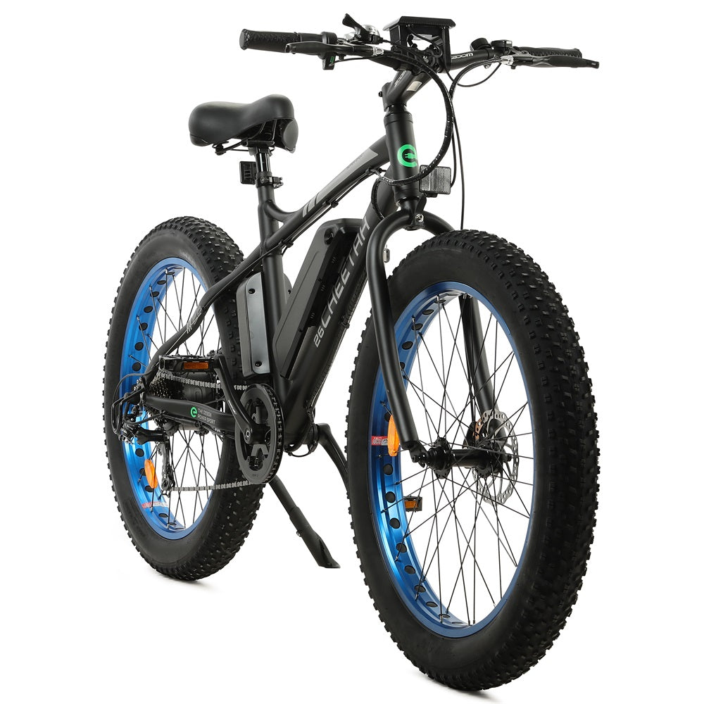 Ecotric Cheetah 26 Fat Tire Beach Snow Electric Bike - Blue