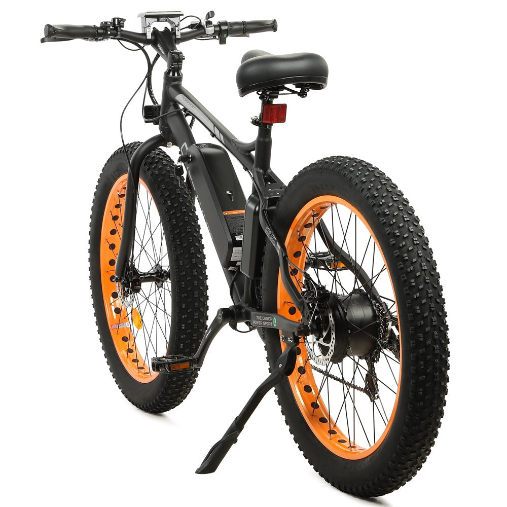 Ecotric Cheetah 26 Fat Tire Beach Snow Electric Bike-Orange