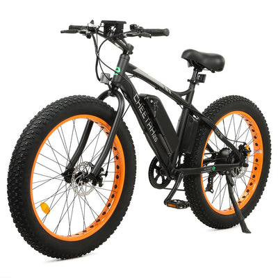 Ecotric Cheetah 26 Fat Tire Beach Snow Electric Bike-Orange