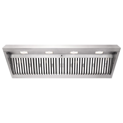 Range Hood Insert 60 Inch, 1200 CFM Built-in Kitchen Hood with 4 Speeds, Ultra-Quiet Stainless Steel Ducted Vent Hood Insert with Dimmable LED Lights and Dishwasher Safe Filter