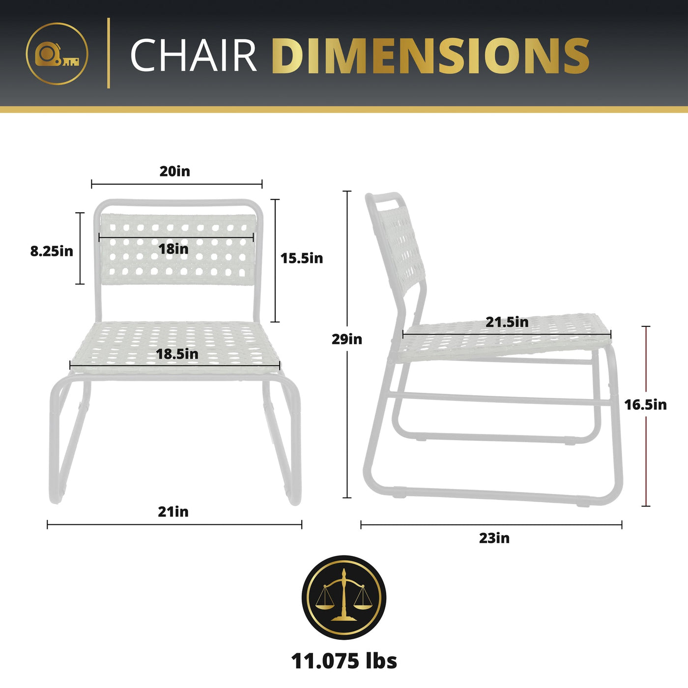 Kinger Home Olive 3-Piece Outdoor Patio Set | Stylish & Comfortable Design