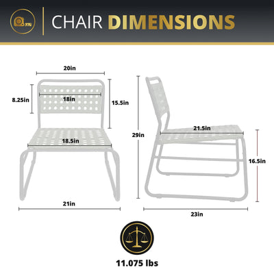 Kinger Home Olive 3-Piece Outdoor Patio Set | Stylish & Comfortable Design