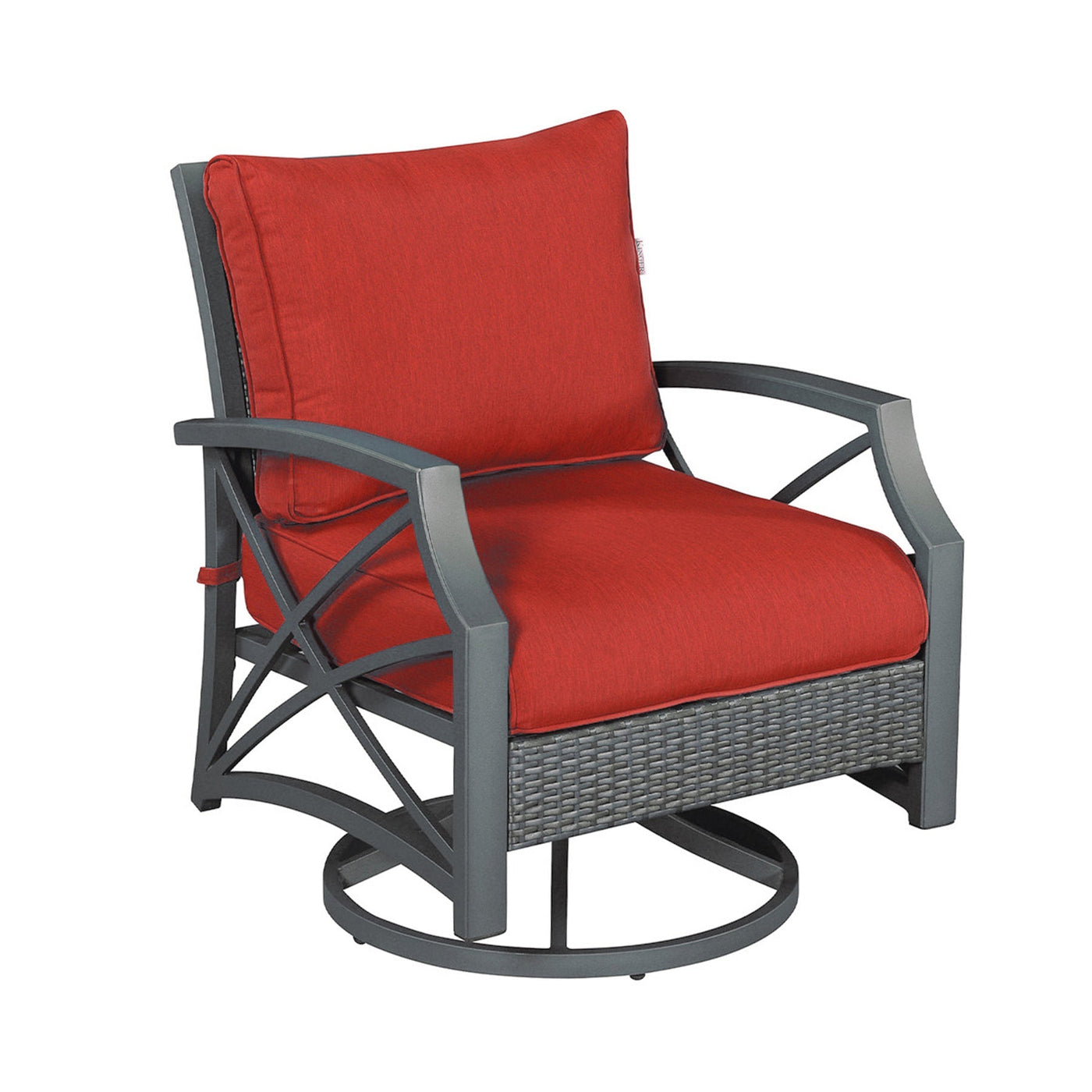 Kinger Home Serenity Rattan Wicker Swivel Chair | Cozy & Stylish Outdoor Retreat