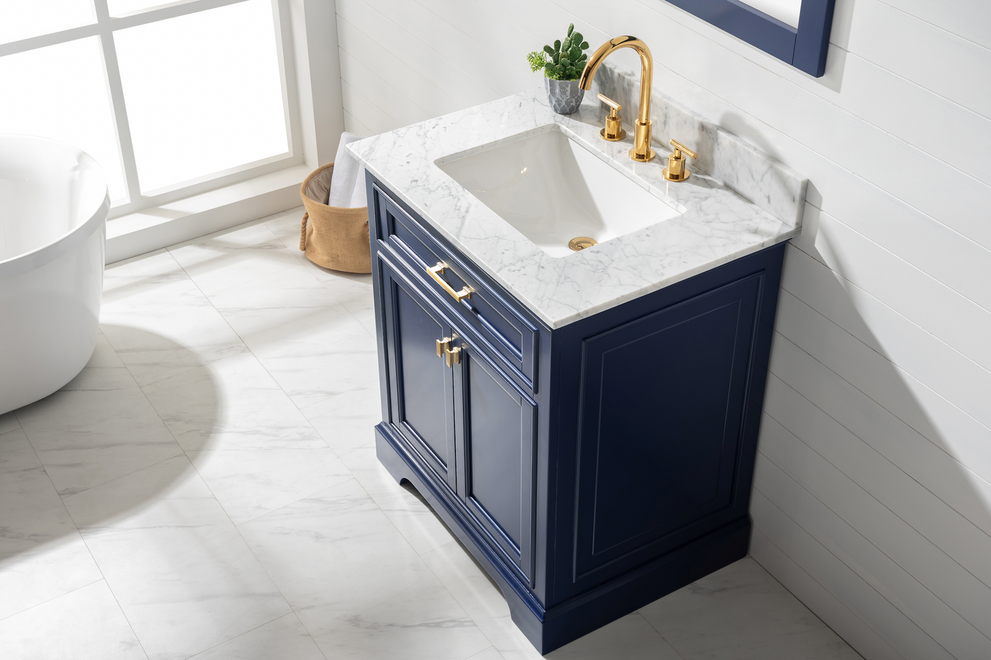 Design Element Milano 30" Single Sink Vanity - Blue ML-30-BLU