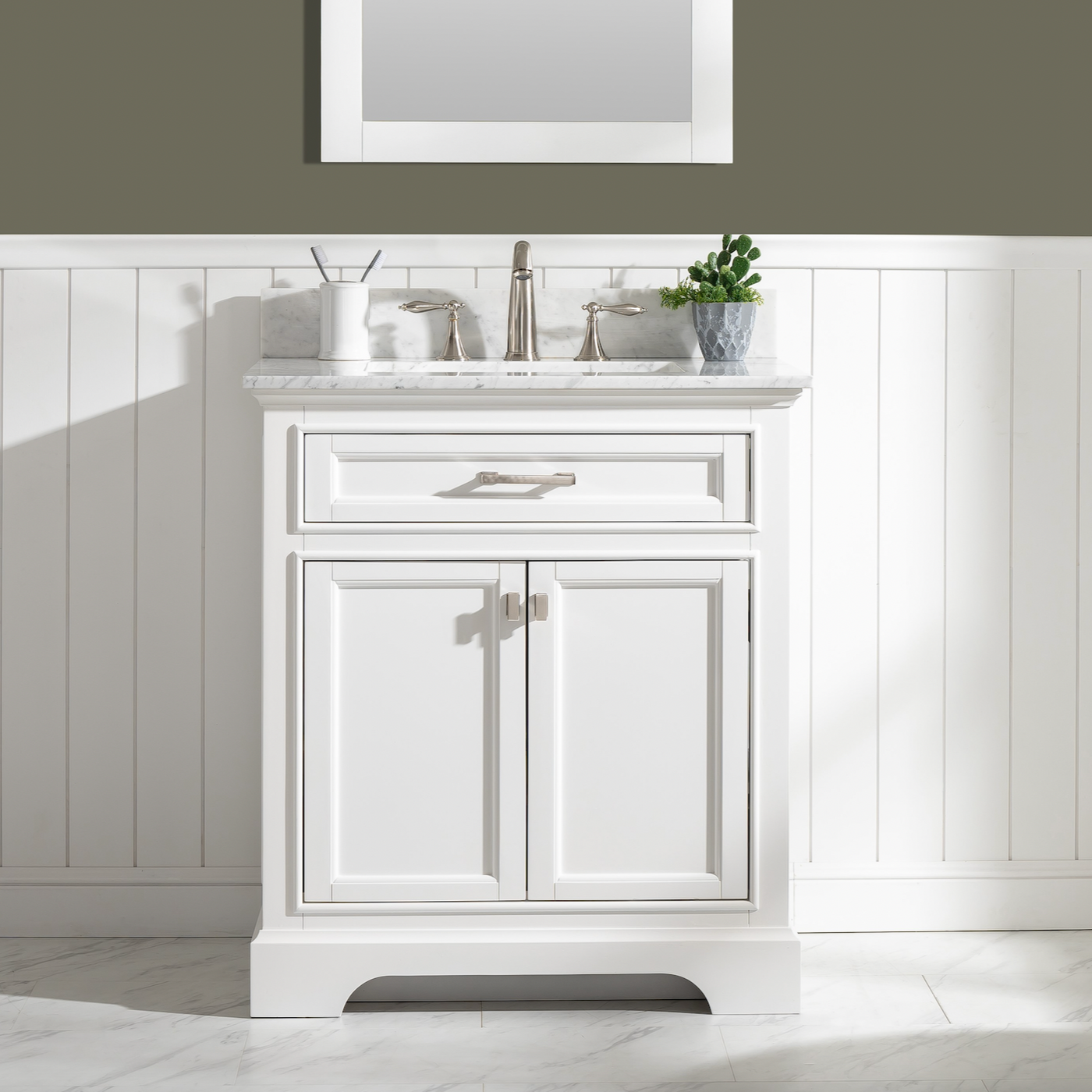 Design Element Milano 30" Single Sink Vanity - White ML-30-WT