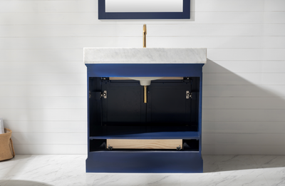 Design Element Milano 36" Single Sink Vanity - Blue ML-36-BLU
