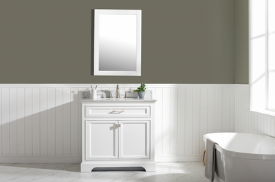 Design Element Milano 36" Single Sink Vanity - White ML-36-WT